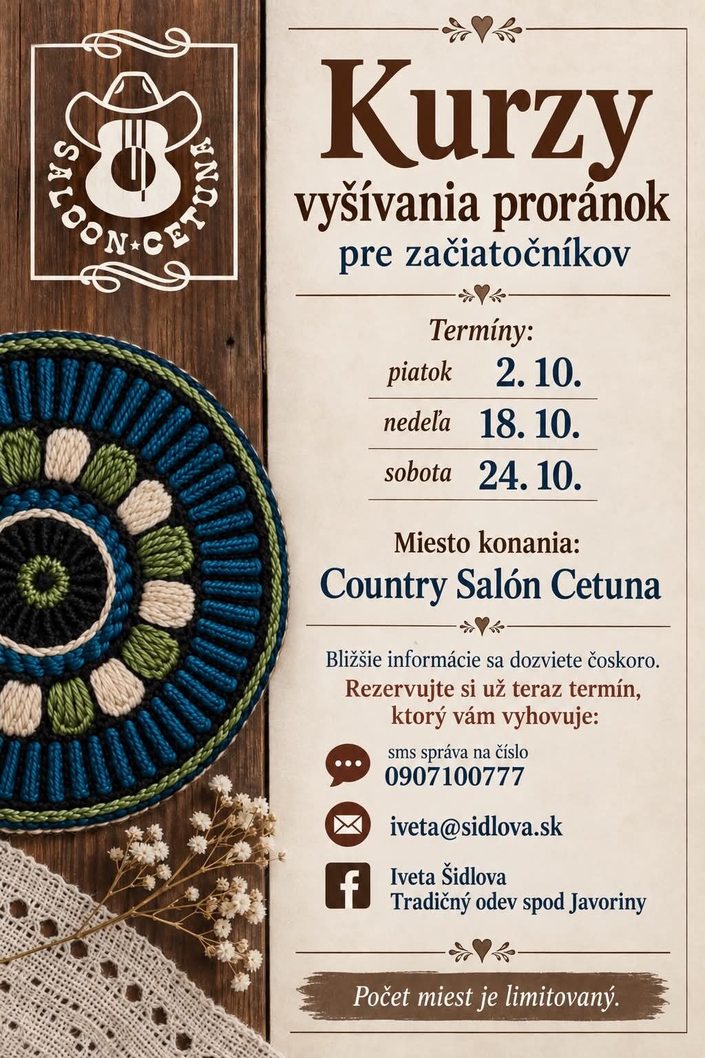 VÝŠIVKA SPOD JAVORINY