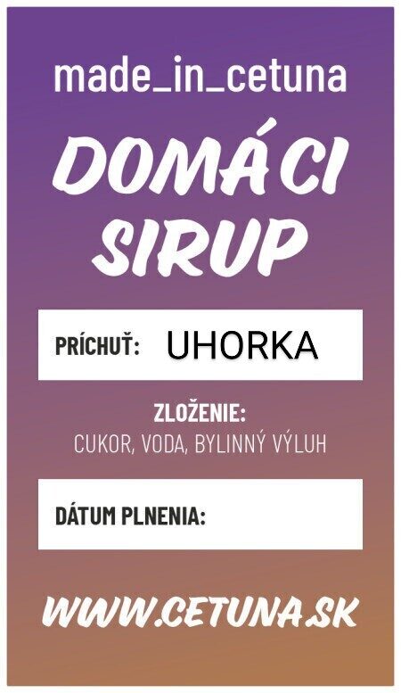 DOMÁCI SIRUP - UHORKOVÝ